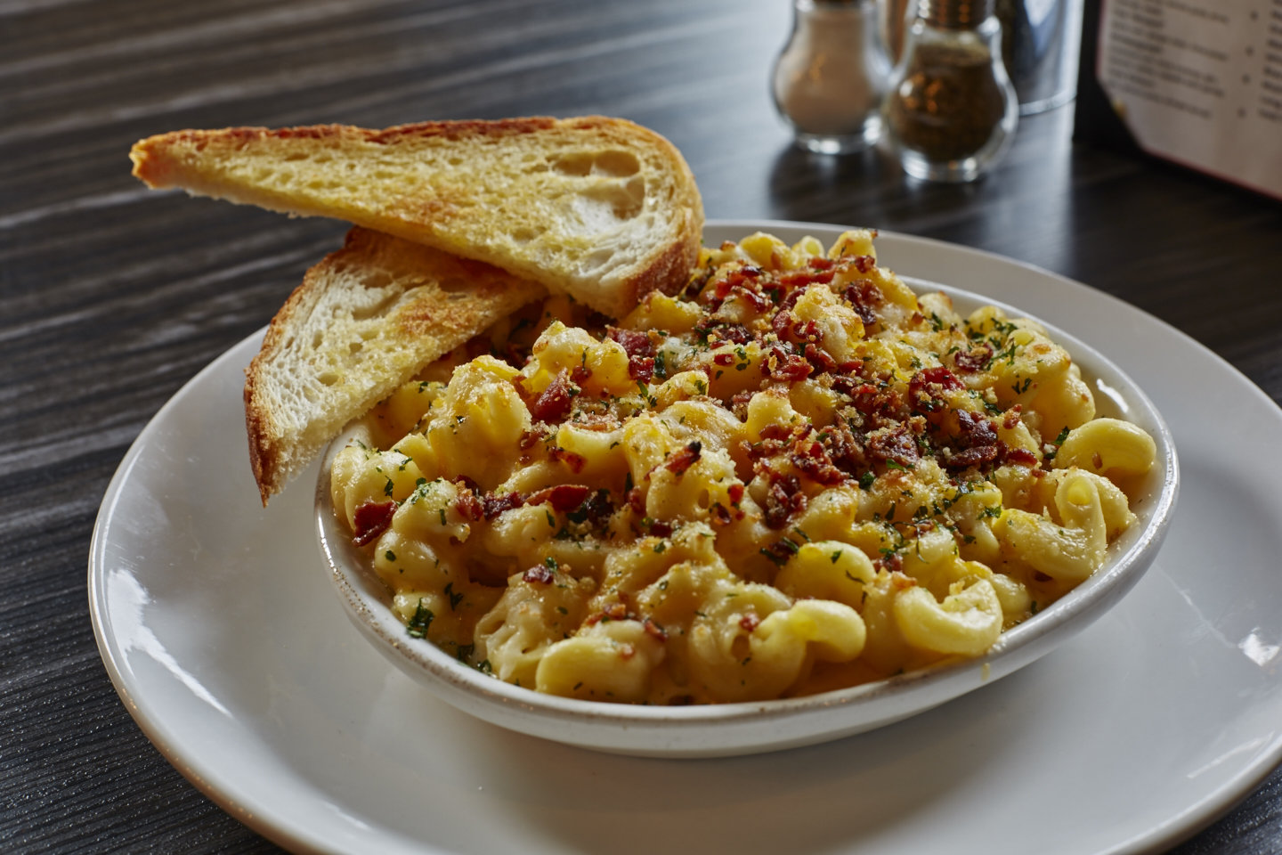 A bowl of edison mac and cheese